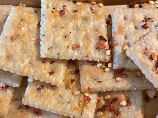 Garlic Parmesan Spicy Crackers